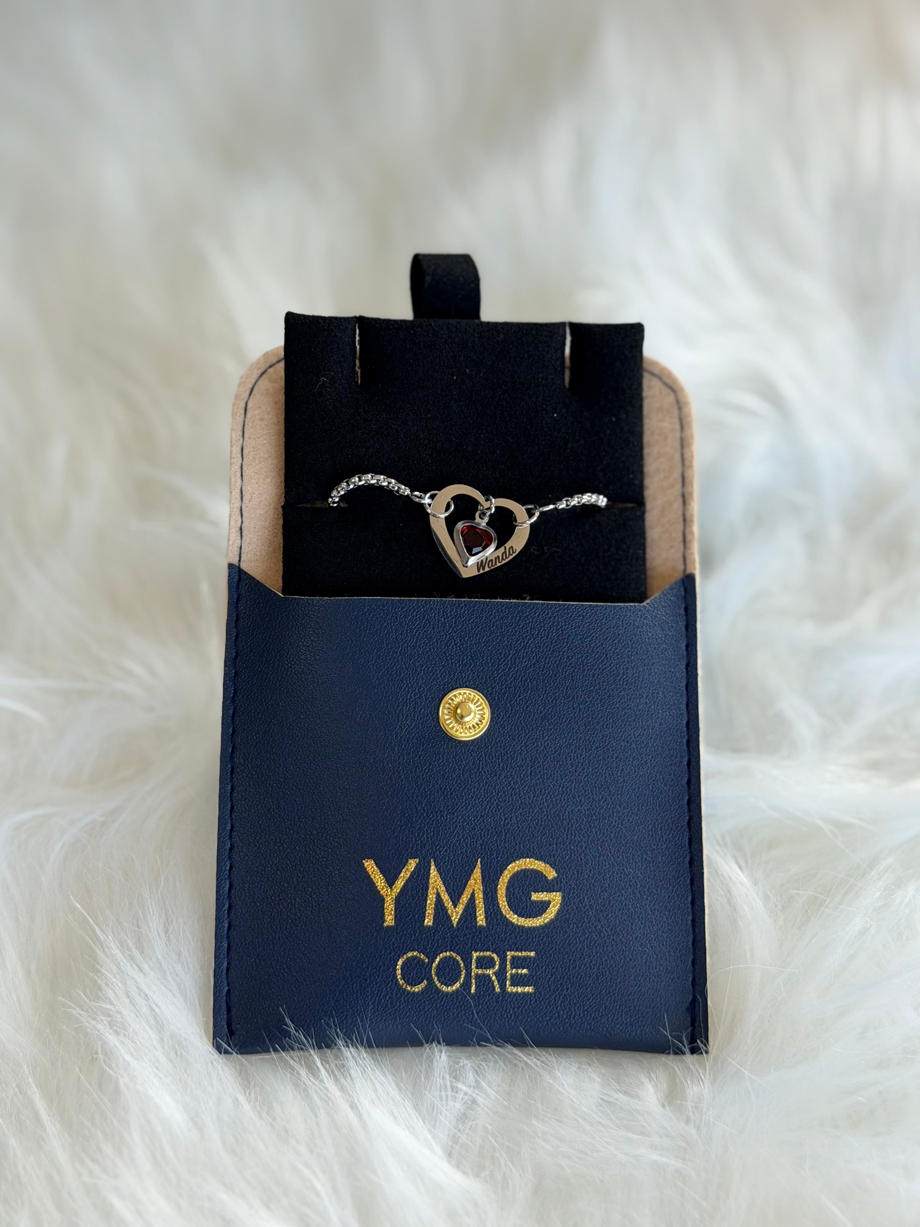 Personalized Heart Bracelet in Stainless Steel