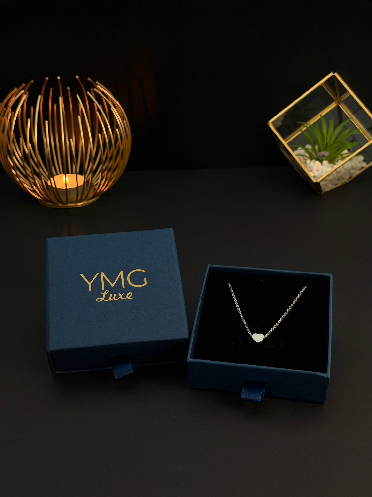 Minimalist Heart Necklace in Premium 316L Stainless Steel