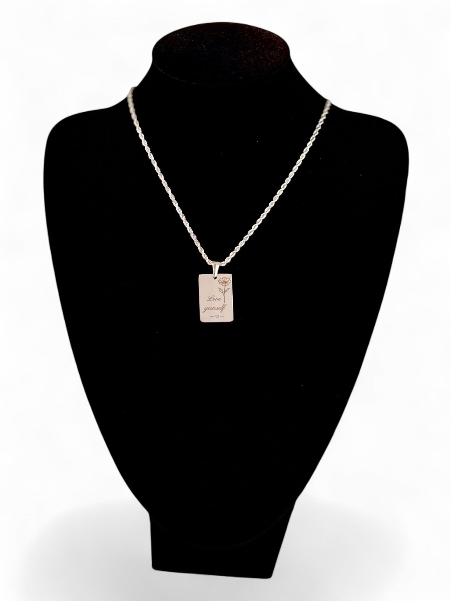 Love Yourself Necklace in Stainless Steel